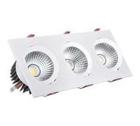 TechBrey Spot Downlight LED 10W Rectangulaire Madison Coupe 255x75 mm 3000K Blanc chaud Blanc G