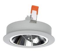 TechBrey Spot Downlight LED 12W AR111 Coupe Ø 120 mm No Flicker 3000K Blanc chaud Blanc / Argent