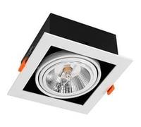 TechBrey Spot Downlight LED 15W Kardan AR111 Coupe 165x165 mm 4000K Blanc neutre Blanc / Noir