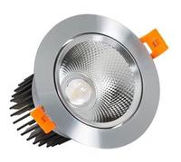 Spot Downlight LED 15W Rond COB CRI90 Coupe Ø 90 mm Argentée