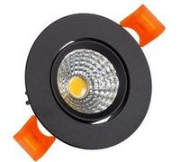 LEDKIA Spot Downlight LED 15W Rond COB CRI90 Coupe Ø 90 mm Noir No Flicker