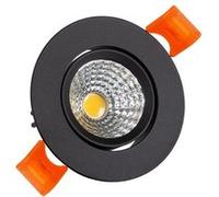 TechBrey Spot Downlight LED 15W Rond COB CRI90 Coupe Ø 90 mm Noir No Flicker 4000K Blanc neutre Noir