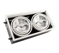 TechBrey Spot Downlight LED 30W Dimmable Kardan AR111 Coupe 325x165 mm No Flicker 5500K Blanc froid Blanc / Noir
