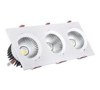 TechBrey Spot Downlight LED 45W Rectangulaire Madison Coupe 400x120 mm 4000K Blanc neutre Blanc G