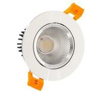 Spot LED Downlight COB Orientable Rond 7W Argenté Coupe Ø 70mm No Flicker Blanc Neutre 4000K