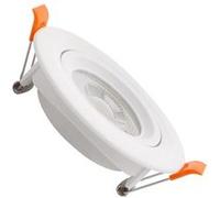 TechBrey Spot Downlight LED 7W Rond SOLID Slim Coupe Ø 75 mm 3000K Blanc chaud Blanc