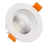 TechBrey Spot Downlight LED 9W Rond COB CRI90 Coupe Ø 90 mm No Flicker 2700K Blanc chaud Blanc G