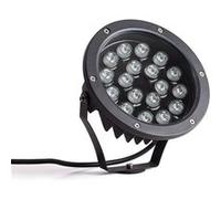 TechBrey Spot Extérieur LED 18W IP67 Colmar sur Piquet Blanc Chaud 3000K G