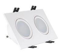 TechBrey Spot LED Downlight Carré Inclinable GU10 6W Coupe 75x150mm PC No Flicker 3000K Noir Blanc chaud Noir