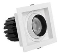 TechBrey Spot LED Downlight COB Carré Orientable 360º Expert Color No Flicker CRI90 18W Coupe 125x125mm Expert Color No Flicker 4000K Blanc neutre Blanc / Noir