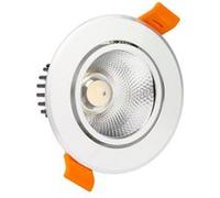 TechBrey Spot LED Downlight COB Orientable Rond 12W Argenté Coupe Ø 90mm No Flicker No Flicker 3000K Blanc chaud Blanc Chaud 3000K G