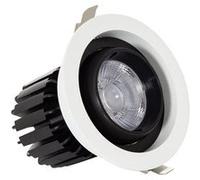 TechBrey Spot LED Downlight COB Rond Orientable 360º (UGR19) High Lumen Expert Color No Flicker CRI90 18W Coupe Ø 115mm No Flicker 6000K Blanc froid Blanc / Noir,Blanc / Noir