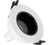 TechBrey Spot LED Downlight Conique GU10 6W Coupe Ø 75mm Faible UGR PC No Flicker 3000K Blanc chaud Blanc / Noir
