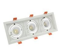 TechBrey Spot LED Downlight CREE-COB Madison Orientable 3x10W (UGR 19) Coupe 295x110mm 5000K Blanc froid Blanc