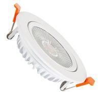 TechBrey Spot LED Downlight Superslim COB Rond Orientable 15W Blanc CRI90 Expert Color No Flicker Coupe Ø 100mm No Flicker 4000K Blanc neutre Blanc