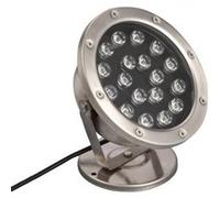 TechBrey Spot LED RGB Fixation au Sol 12V 18W Submersible IP68 RGB Acier inoxidable G