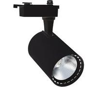 LEDKIA LIGHTING - Spot LED sur Rail Monophasé | 30W | Éclairage Flexible | COB Technologie | 2100 lm | Orientable, Bron Noir, Blanc Neutre 4000K, Polycarbonate