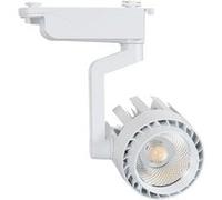 LEDKIA LIGHTING - Spot LED sur Rail Monophasé 30W | Éclairage Flexible et Efficace | Technologie COB 100 lm/W | Pour Magasins et Hôtels, Blanc Chaud 3000K, Aluminium