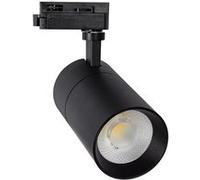 LEDKIA LIGHTING Spot LED sur Rail Monophasé 30W Mallet Dimmable Noir 3000K Blanc chaud