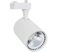 LEDKIA LIGHTING - Spot LED sur Rail Monophasé 40W | Faisceau 2800 lm | Technologie COB | Éclairage Polyvalent | Orientable | Usage Tertiaire, Blanc Neutre 4000K, Polycarbonate