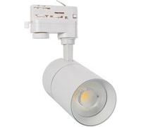 TechBrey Spot LED sur Rail Triphasé 30W Dimmable Mallet Blanc 5000K Blanc froid Blanc G