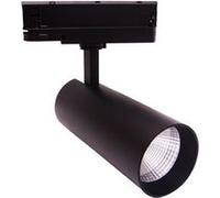TechBrey Spot LED sur Rail Triphasé 40W Carlo Noir 6000K Blanc froid Noir
