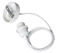 TechBrey Suspension avec Câble Textile Blanc sans Abat-jour Blanc Blanc G