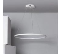 TechBrey Suspension LED 20W Métal CCT Sélectionnable Ivalo Blanc 600 mm Blanc
