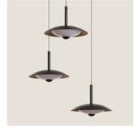 TechBrey Suspension LED 24W Hauteur Ajustable Métal CCT Sélectionnable Shirak 3 Spots Noir Noir