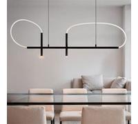 TechBrey Suspension Linéaire LED 46W Métal et Silicone Ginnie Noir Noir G