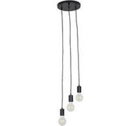 TechBrey Suspension Métal Cascade 3 Spots Noir Noir G