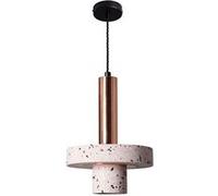 Suspension Métal et Ciment Hestia Or rose