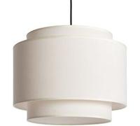 LEDKIA LIGHTING - Suspension Métal et Tissu Arija | Design Vintage et Élégant | Compatible Ampoules LED E27 | Pour Intérieur IP20 | Utilisation Polyvalente, Beige, Métal