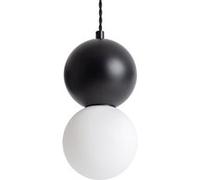 Suspension Métal et Verre Apolo Blanc - Noir