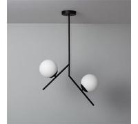 LEDKIA LIGHTING Suspension Métal et Verre Balts Noir E27