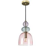 LEDKIA LIGHTING Suspension Métal et Verre Baudelaire Ambre