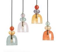 LEDKIA LIGHTING - Suspension Métal et Verre Baudelaire | Design Vintage Élégant | Compatible Ampoules LED E14 | Câble Réglable | Usage Polyvalent, Rose, Verre
