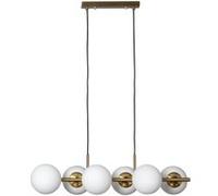 TechBrey Suspension Métal et Verre Moonlight Brass 6 Spots Doré Doré G
