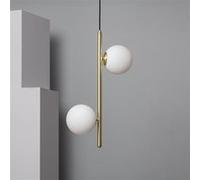 TechBrey Suspension Métal et Verre Moonlight Double Doré 150 mm Doré