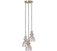 TechBrey Suspension Métal et Verre Tri Baudelaire Rouge Rouge