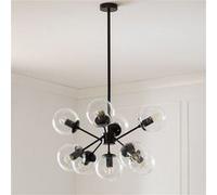 TechBrey Suspension Métal et Verre Wassily 9 Spots Noir Noir G
