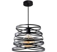 LEDKIA LIGHTING - Suspension Métal Hura | Compatible Ampoule LED E27 | Design Moderne pour Salon, Salle à Manger, Chambre | Noir, Métal