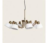 TechBrey Suspension Métal Magda 8 Spots Blanc Blanc