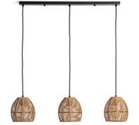 TechBrey Suspension Papier Tressé Mahali 3 Spots ILUZZIA Naturel Naturel G