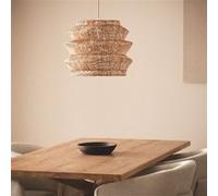 TechBrey Suspension Rotin Asha Ø500 mm ILUZZIA Textile naturel Brun G