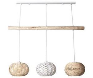 TechBrey Suspension Rotin et Bois Linfen Naturel Naturel G