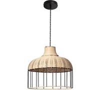 TechBrey Suspension Rotin et Métal Sliema Blanc Blanc G