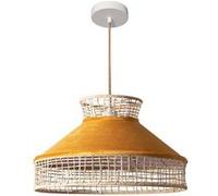 TechBrey Suspension Rotin et Tissus Longoria Moutarde Jaune