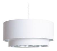 LEDKIA Suspension Textile Lin Reflect Duo Noir | Design élégant et unique | Câble réglable | Compatible ampoule E27 (non incluse) | Usage intérieur