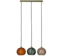 LEDKIA LIGHTING - Suspension Verre Big Klimt | Design Classique et Élégant | Compatible Ampoules LED E27 | Finition Métal Doré et Verre | Pour Intérieur, Multicolore